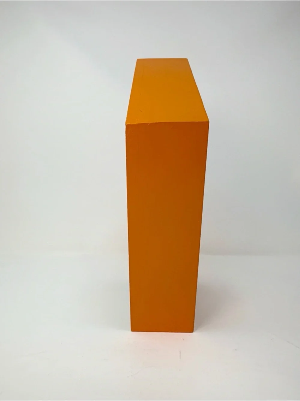 Orange Wall Shelf Trinket Display Organizer Geometric Hanging 10in